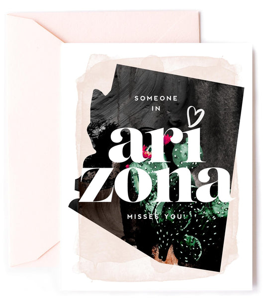 Arizona Misses You, Thinking of You Love Card