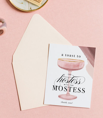 Hostess With the Mostess, Thank You Greeting Card