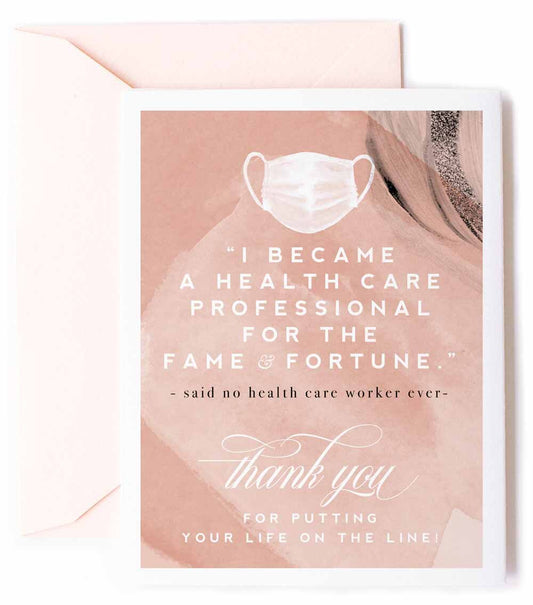 Health Care Worker Appreciation, Thank You Greeting Card