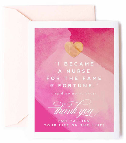 Nurse Appreciation, Thank You Greeting Card
