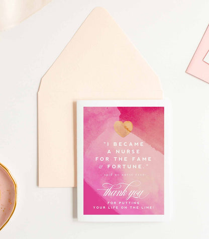 Nurse Appreciation, Thank You Greeting Card