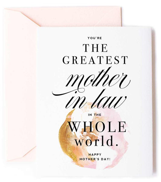 Greatest Mother In Law - Mother's Day Card