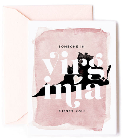 Virginia Misses You, Thinking of You Love Card