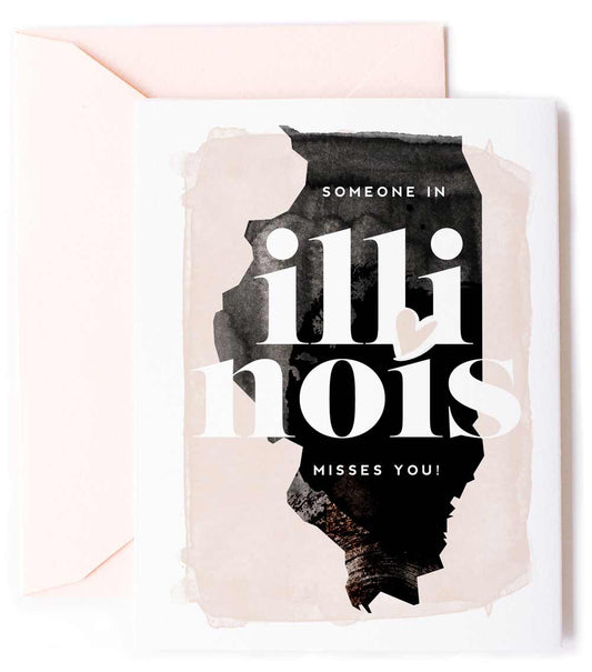 Illinois Misses You, Thinking of You Love Card