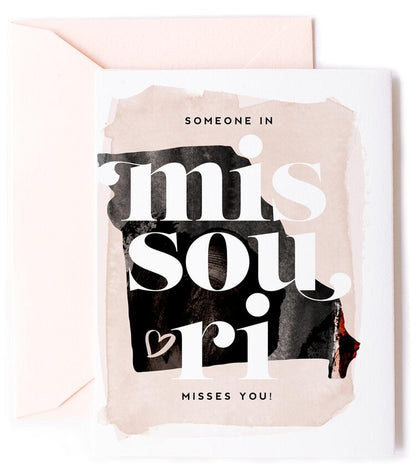 Missouri Misses You, Thinking of You Love Card