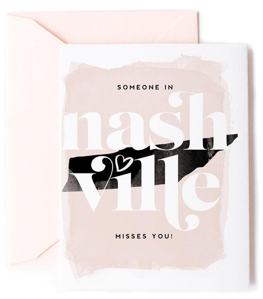 Nashville, Tennessee Misses You, Thinking of You Love Card