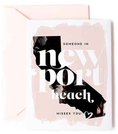KMB304 Newport Beach Misses You Card