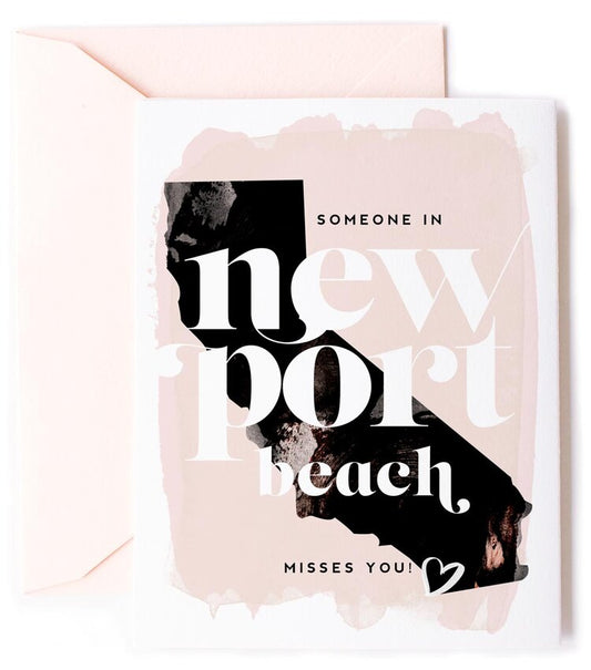 KMB304 Newport Beach Misses You Card