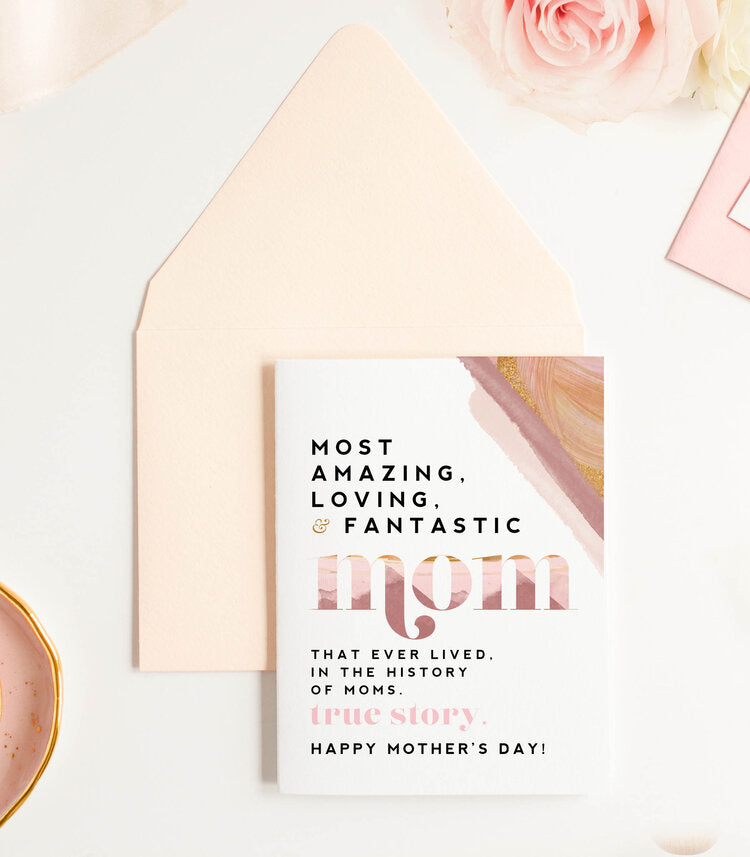 Most Amazing & Loving Mom - Mother's Day Card