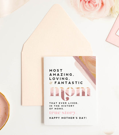 Most Amazing & Loving Mom - Mother's Day Card