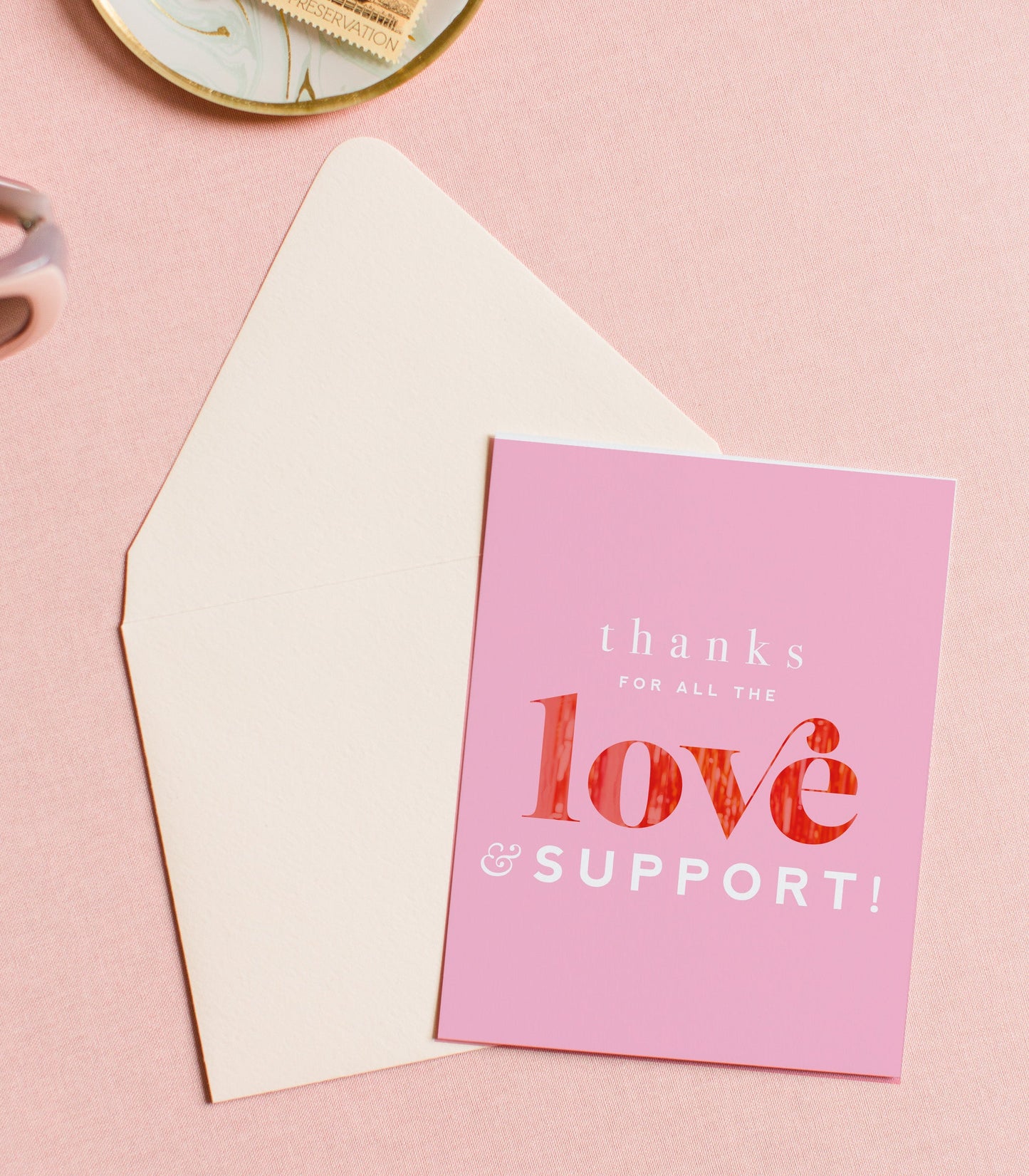 Thank You Love Support Appreciation Thank You Greeting Card