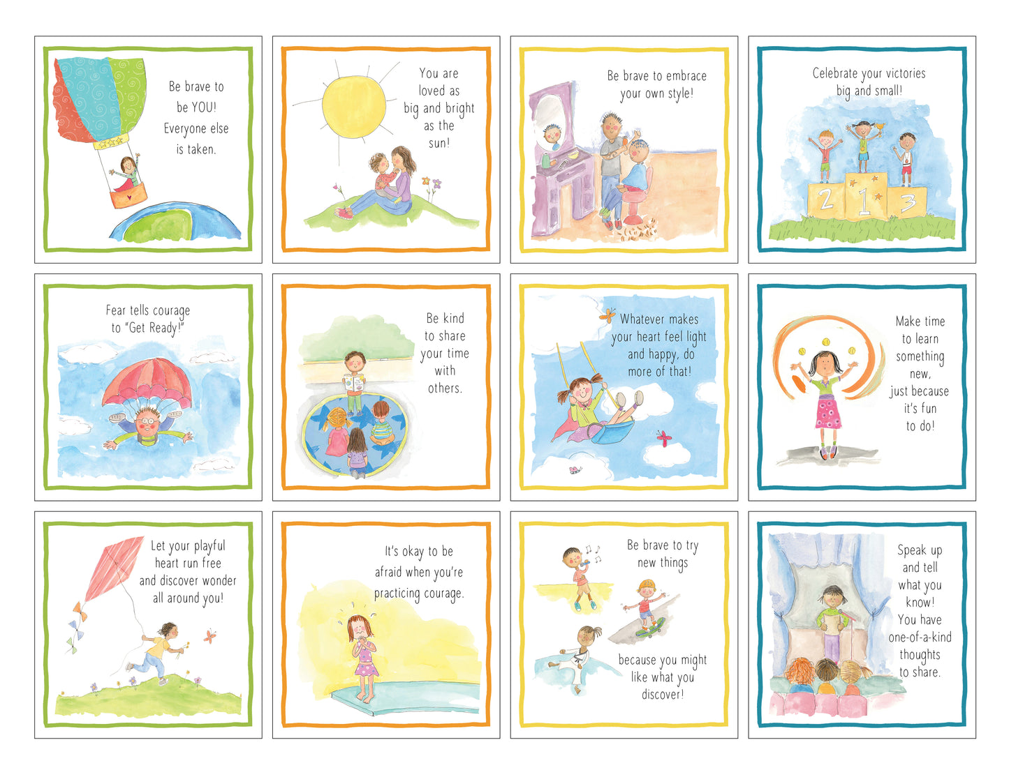Kindness and Courage for Kids Quotes Oversized