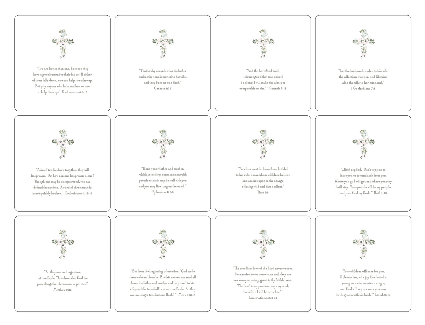 Marriage Verses Oversized