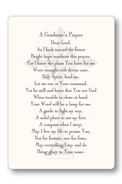 A Graduate's Prayer Card