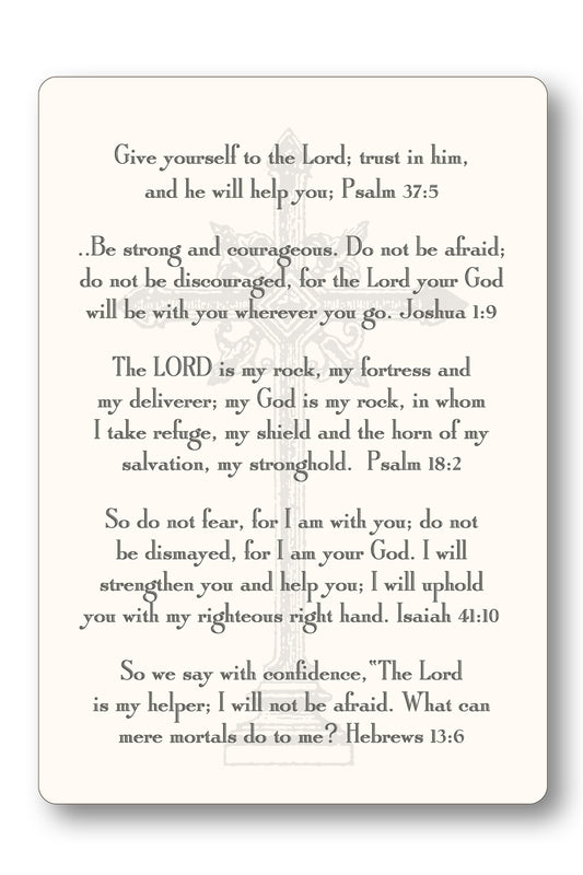 Verses for Fear Prayer Card