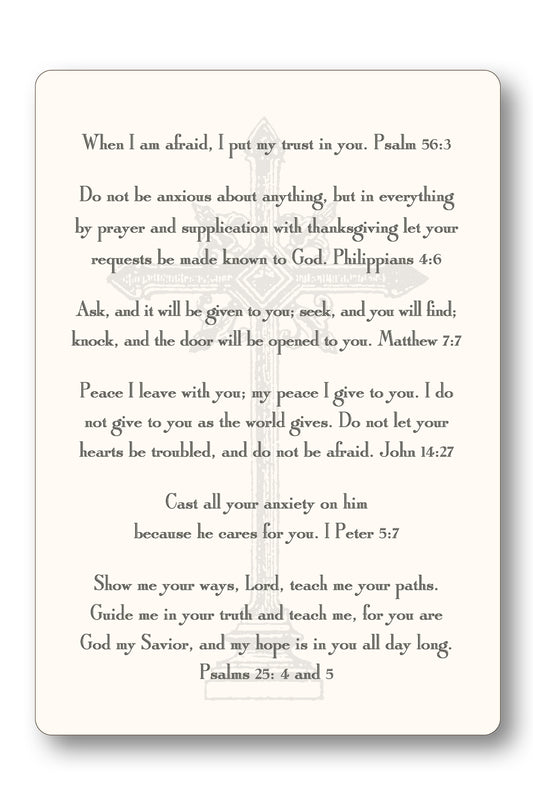 Verses for Stress Prayer Card