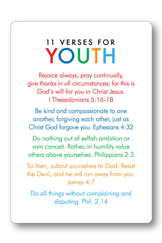 Verses for Youth Prayer Card