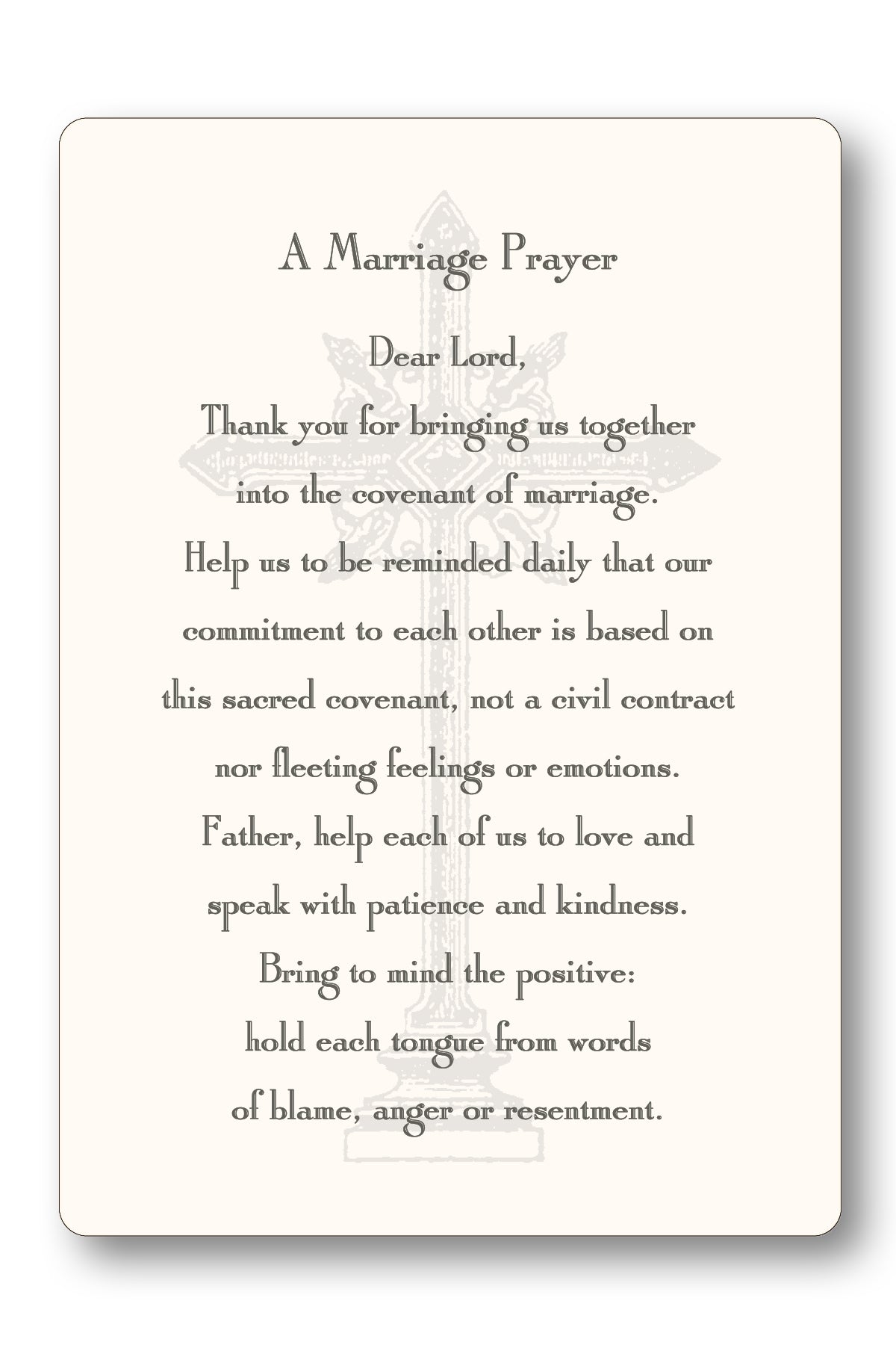 A Marriage Prayer Card