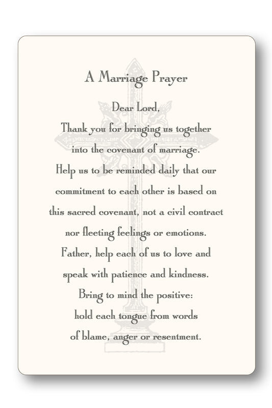 A Marriage Prayer Card