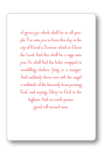 The Christmas Story Prayer Card