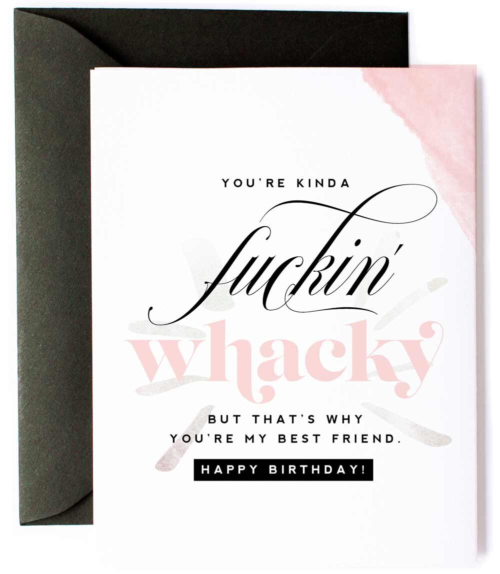 Whacky Best Friend, Funny Friendship Birthday Card