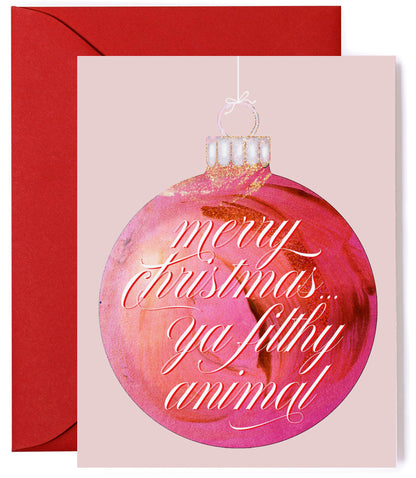 Merry Christmas Ya Filthy Animal Funny Holiday Greeting Card