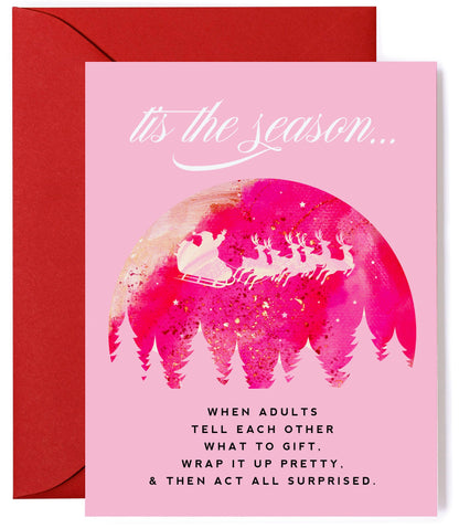 Funny Christmas for Adults & Presents, Holiday Greeting Card