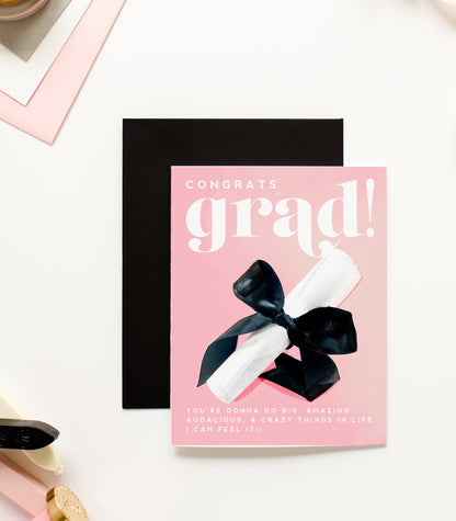 Congrats Grad - Amazing Things, Graduation Greeting Card