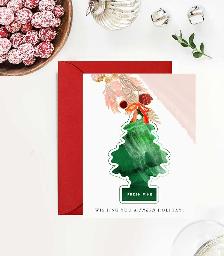 Fresh Holiday, Christmas Holiday Greeting Card