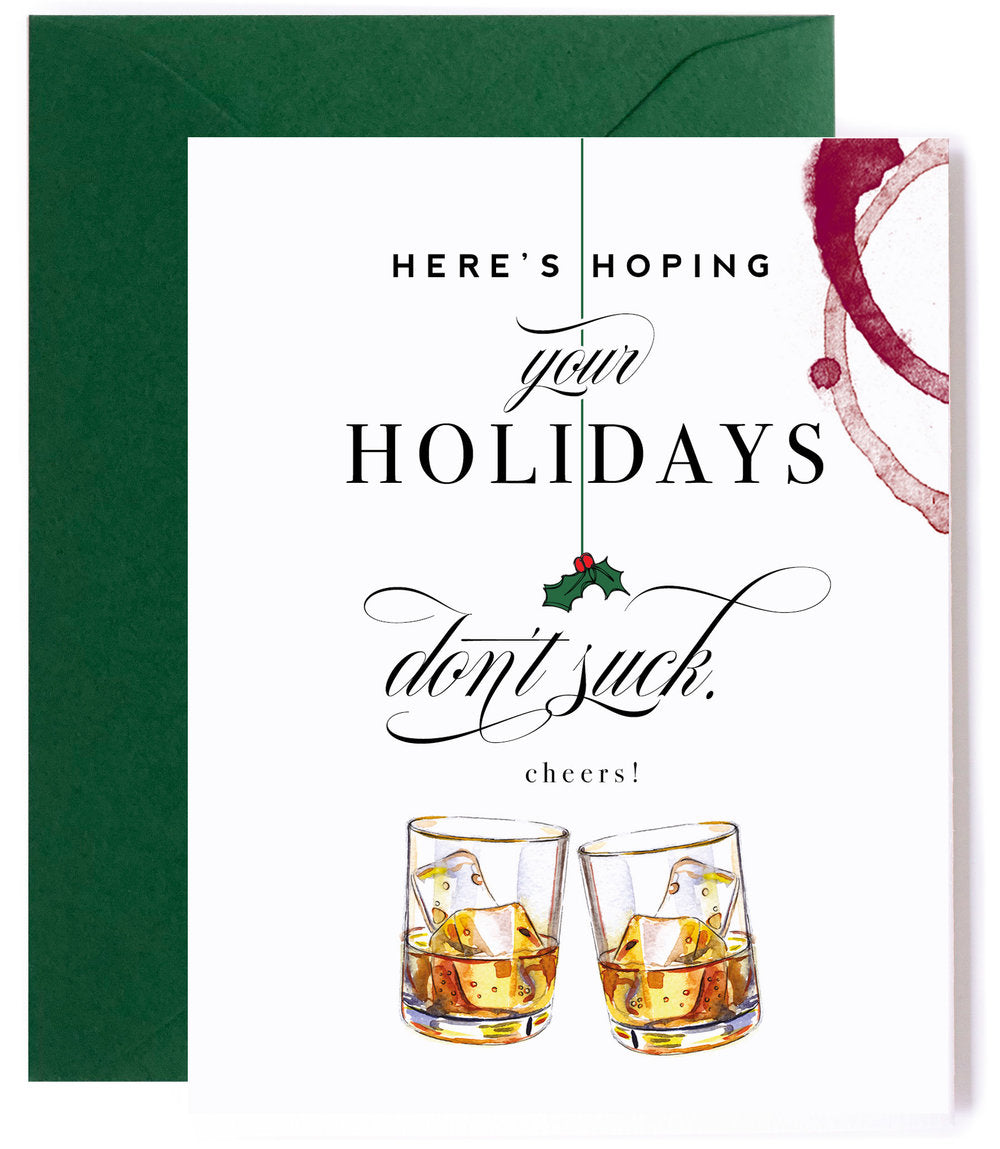 Hope Your Holidays Don't Suck, Funny Christmas Holiday Card