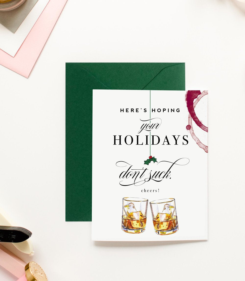 Hope Your Holidays Don't Suck, Funny Christmas Holiday Card