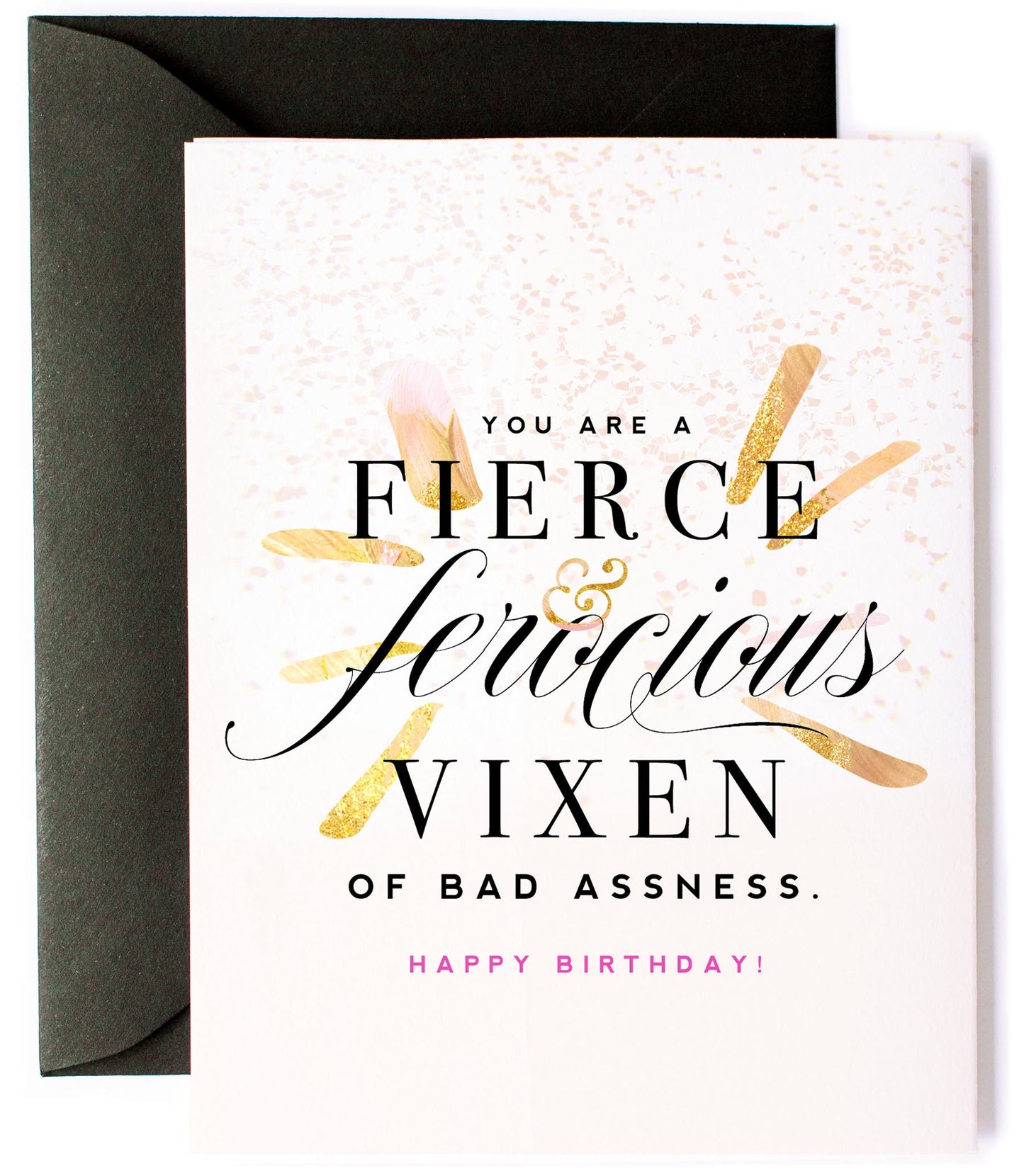 Fierce & Ferocious Vixen, Funny & Stylish Birthday Card