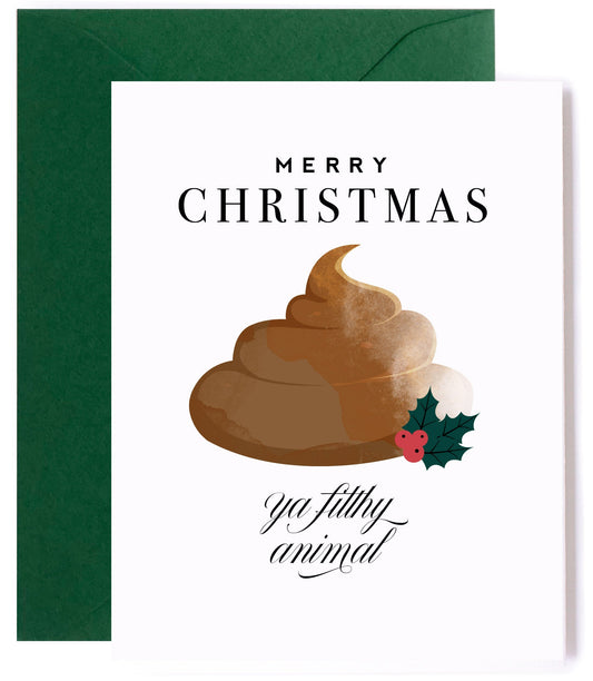 Ya Filthy Animal, Funny Christmas Holiday Card