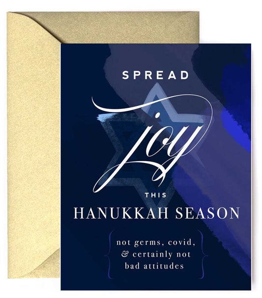 Spread Joy, not Germs This Hanukkah - Hanukkah Holiday Greeting Card