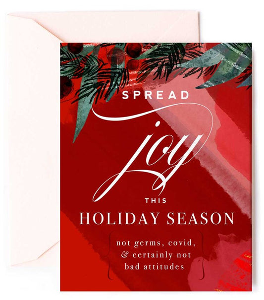 Spread Joy, Not Germs This Holiday - Christmas Holiday Greeting Card