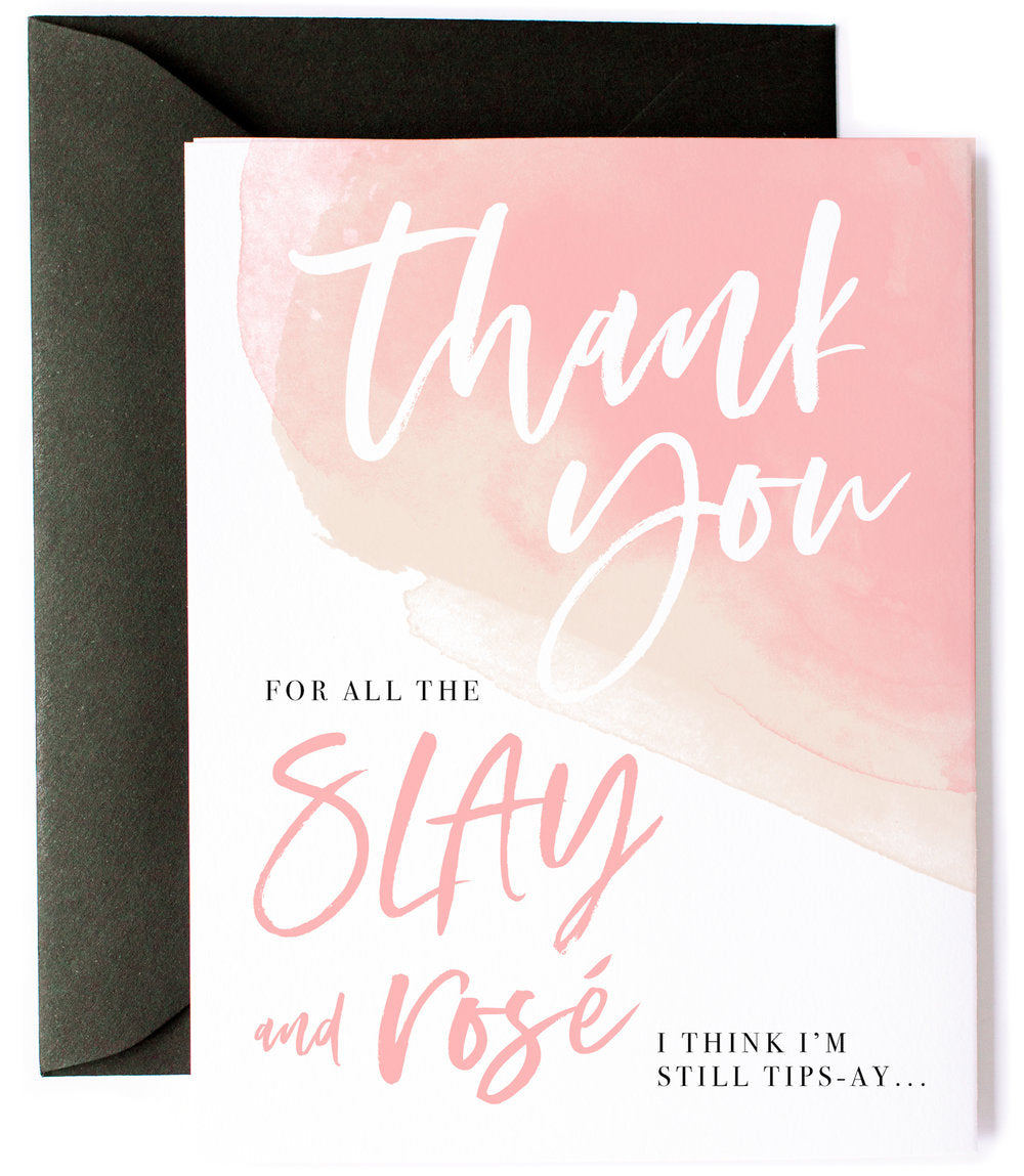 Slay & Rose, Friendship & Thank You Greeting Card