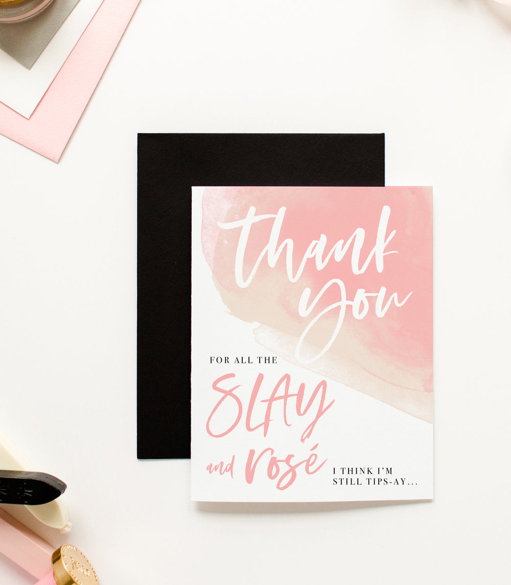 Slay & Rose, Friendship & Thank You Greeting Card