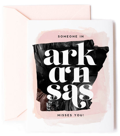 Arkansas Misses You, Thinking of You Love Card