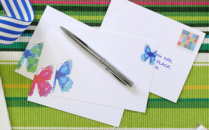 Butterfly Watercolor Note Card