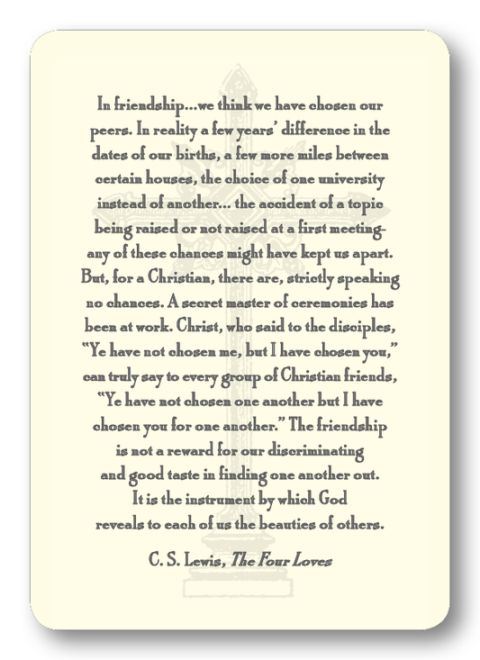 The Four Loves - CS Lewis Prayer Card