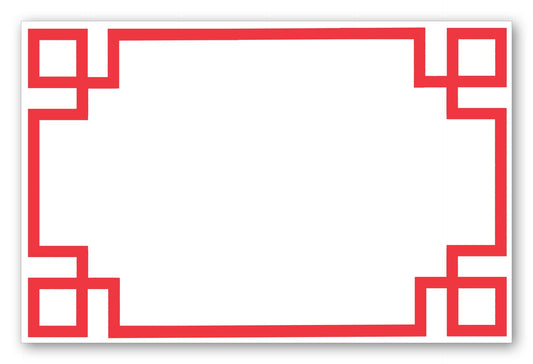 Greek Key Red Placemat