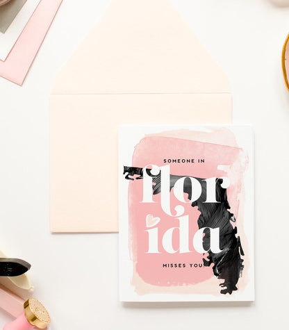 Florida Misses You, Thinking of You Love Card