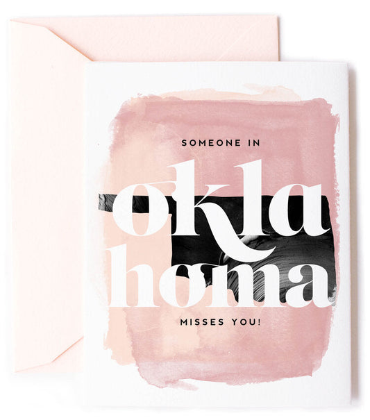 Oklahoma Misses You, Thinking of You Love Card