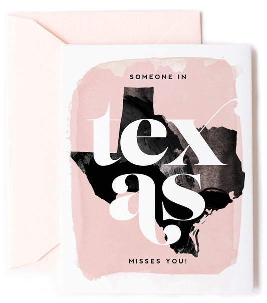 Texas Misses You, Thinking of You Love Card